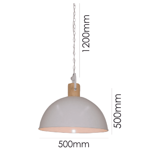 berlo white pendant light 500