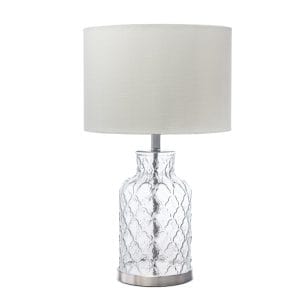 ariel white glass table lamp