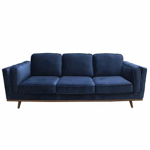 dav esther blue 3 seater sofa