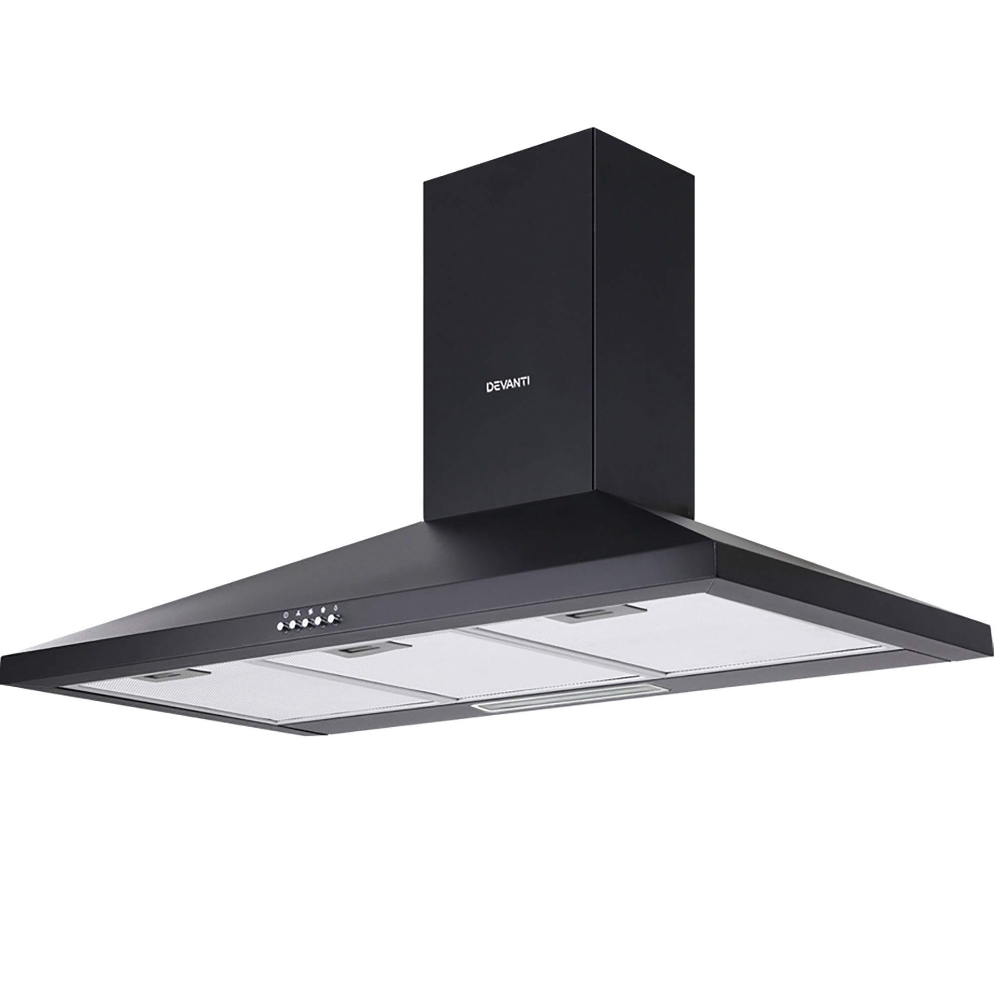black 90cm rangehood