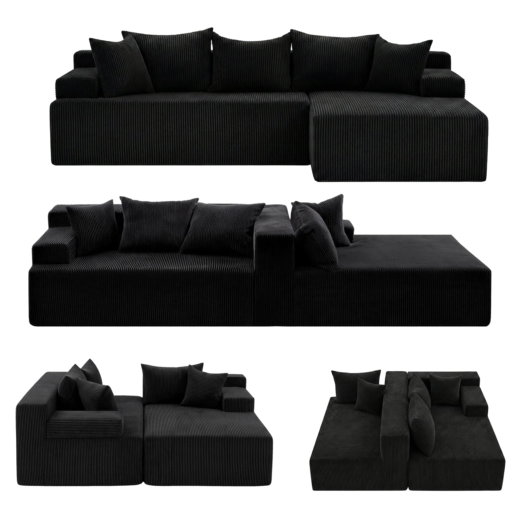 Allegra Sofa Bed Black - Image 7