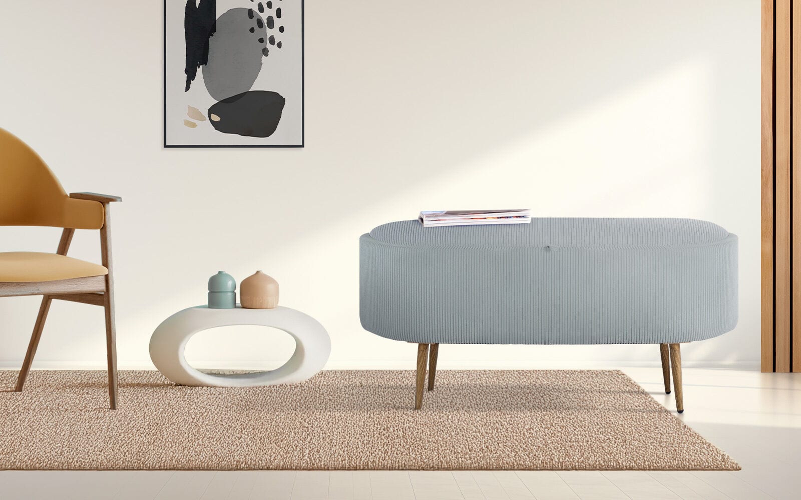 elodie storage ottoman blue
