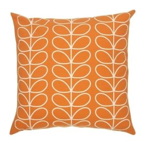 Orla Kiely Tiny Linear Stem Cushion | Orange