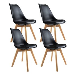 Mika Dining Chair Black 4 Set