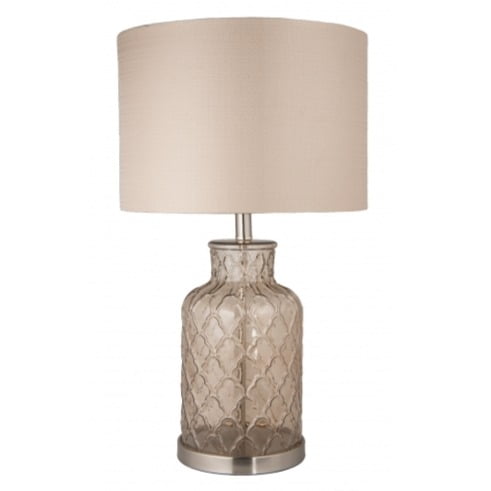 Ariel Buff Trellis Table Lamp Beige - Image 2