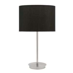 Flynn Linen Black Table Lamp