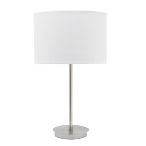 Flynn Linen White Table Lamp