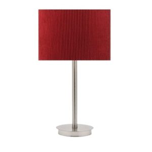 Ripple Red Nickel Table Lamp