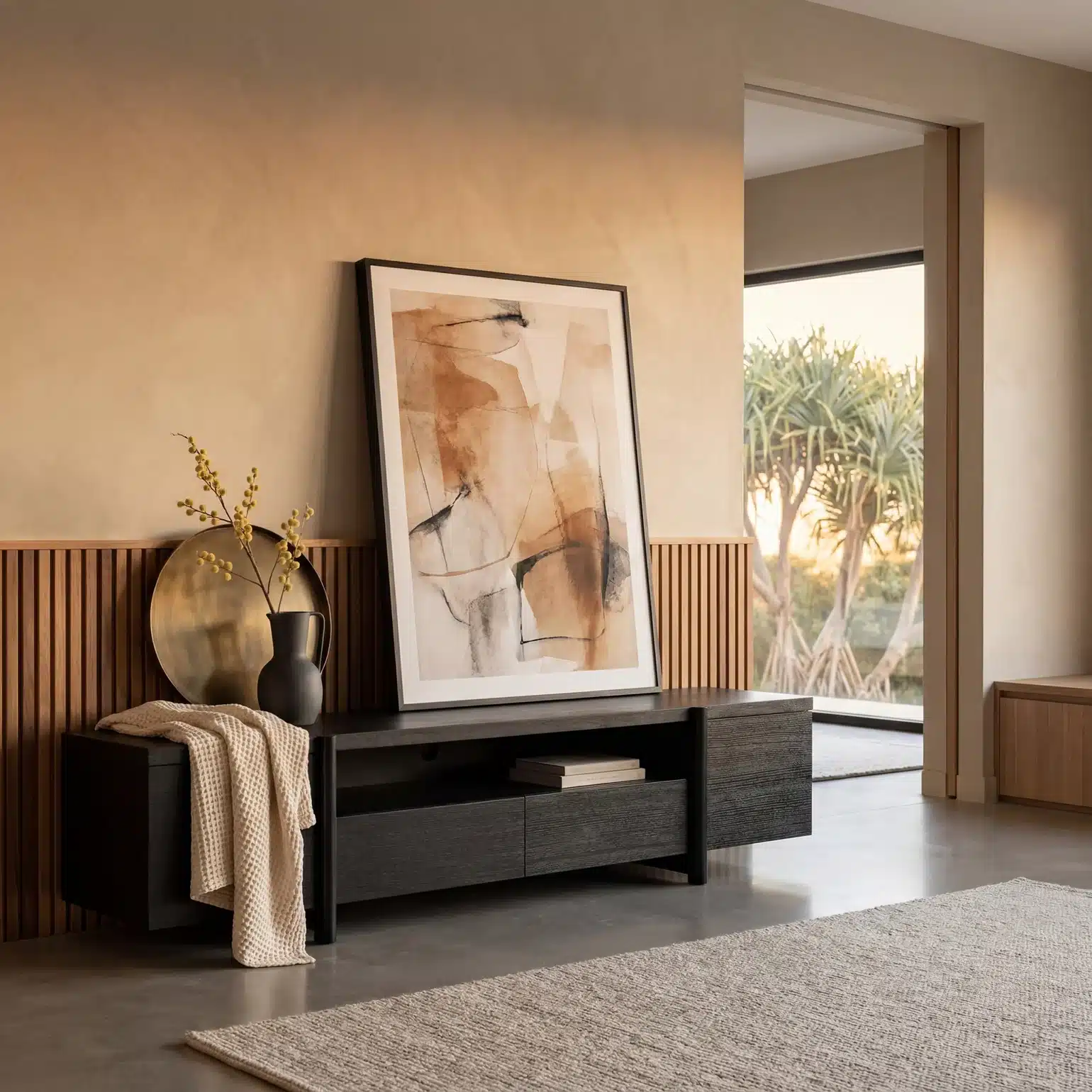 black tv unit