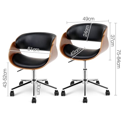 Jeremy Mid Century Modern Office Desk Chair Black - Image 8
