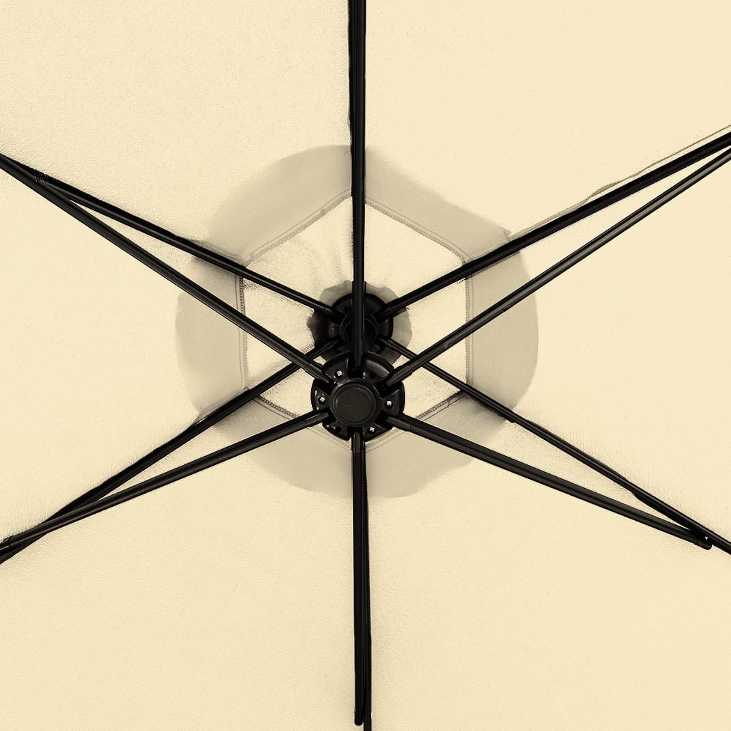 Outdoor Umbrella Cantilever Beige - Image 5