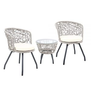 Outdoor Patio Chair and Table Grey