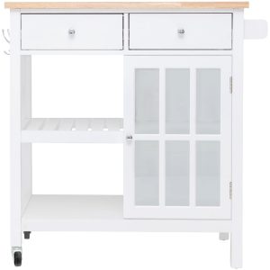 Elka Kitchen Storage Island Bench White