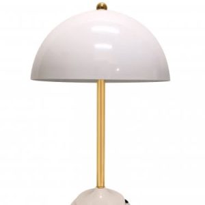 Mushroom White Mid Century Table Lamp