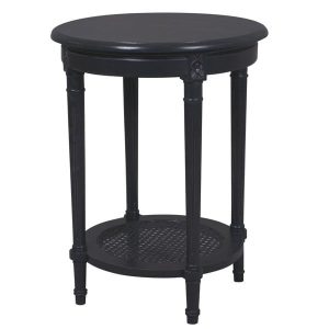 Polo Occasional Round Side Table Black