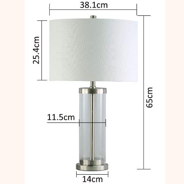 empire white table lamp